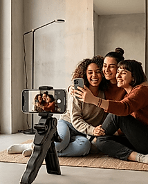 Mini Telefon Tripodu Ayarlanabilir Telefon Standı Vlog ve Fotoğraf Çekim Aparatı