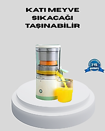 USB Şarjlı Mini Meyve Sıkacağı – Çift Bıçaklı, Güvenlik Kilitli