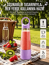 USB Şarjlı Taşınabilir Smoothie Blender 400 ml