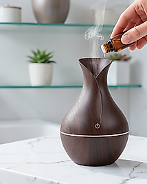 Aromaterapi Difüzör Ahşap Desenli Ultrasonik Nemlendirici 130 ml
