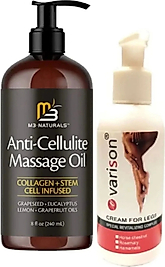 M3 NATURALS ANTİ-CELLULİTE MASSAGE OİL 240 ML MASAJ YAĞI + VARİSON 120 ML KREMİ