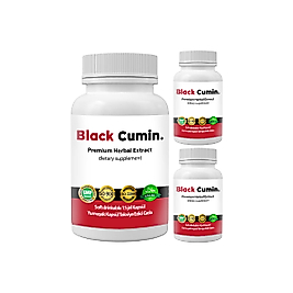 BLACK CUMİN - 3 ADET SOĞUK SIKIM SİYAH KİMYON TOHUMU YAĞI İLE NİGELLA SATİVA TOHUMLU 15 SOFT JEL KAPSÜL