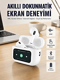 Tüm Telefonlarla Uyumlu ANC Özellikli Dokunmatik Bluetooth Kulaklık Yeni Nesil