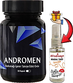 ANDROMEN ERKEKLER IÇİN YOĞUN BALKABAĞI EKSTRATLIN 30 LU DESTEKLEYİCİLİ FORMÜL + AFRODİZAYN MASAJ YAĞI 30ML