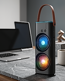 Çift Başlıklı Taşınabilir Masaüstü Fan RGB Işıklı Nemlendirici UCZZZ5003FAN