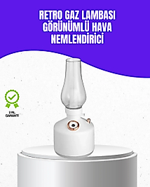 Retro Gaz Lambası Görünümlü Ledli Buhar Püskürtücü Aroma Difüzör