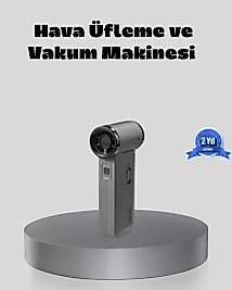 Şarjlı 130000 RPM Hava Üflemeli ve Vakumlu Araç Ev Temizlik Makinesi