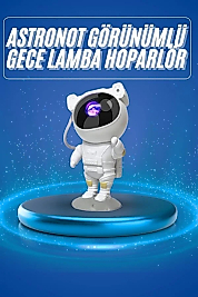 Projeksiyon Astronot Lamba Speaker Sevimli Astronot Bluetooth Hoparlör