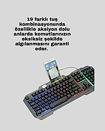 Mekanik LED Klavye Mouse Seti XUCZPG8018KLAVYEEEEE