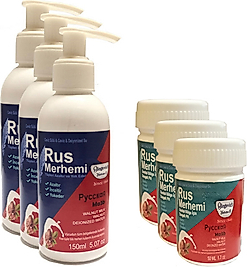 HİNTOHU TÜY DÖKÜCÜ AZALTICI RUS MERHEMİ 150 ML 3 ADET + GENİTAL BÖLGE MERHEMİ 50 ML 3 ADET