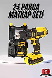 Akülü Vidalama Matkap 24 Parça UUCZZZMATKAPSETİİ3