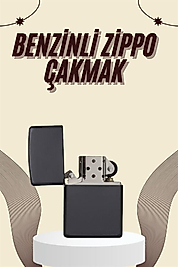 Cep Boyu Doldurulabilir Siyah Benzinli Çakmak XXUUCZZZBENZİNLİZİPPOOOOO-9