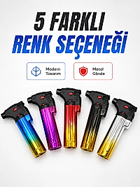 Gaz Dolumlu Rüzgar Dayanıklı Pürmüz Çakmak Ayarlı Alev Güçlü Performans
