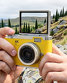 Vlog Kamera 48 MP Flip Ekranlı UCZZZLK007FOTOĞRAFMAKİNESİSARI-4