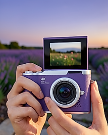 Flip Ekranlı Dijital Kamera 4K 48 MP Güzelleştirme Modu