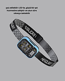 Su Geçirmez LED Kafa Lambası 53 Modlu Type-C Şarjlı UCZZZHS217-2