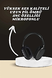 Kulak Üstü Kulaklık Pro9 ve Yeni Nesil Akıllı Saat Android ve İOS Uyumlu ANC Özelliği