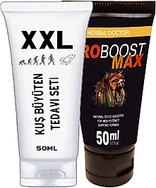 SÜPER KUŞXXL 50 ML CREAM KREM + EROBOOST TESTO 50 ML ERKEKLERE ÖZEL KREM