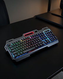 Oyuncu Klavye ve Fare Seti RGB Işıklı USB Q Tuş Dizilimi UUCZPG8018KLAVYE1