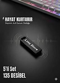 Deprem Acil Durum Düdüğü 135 Desibel -5'li Set