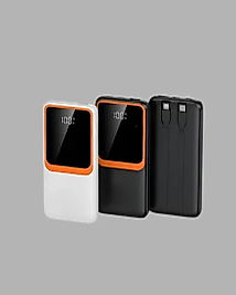 Taşınabilir 10000 mAh Powerbank Dijital Göstergeli, Type-C ve USB Çıkışlı