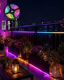 LED Strip RGB 5 Metre Çok Renkli Kumandalı Şerit Led Işık Seti