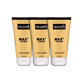 MEİZİRUİ MAX 3 ADET ERKEKLER İÇİN BÜYÜTÜCÜKALINLAŞTIRICI XXXLFASTEFFECT ED KREMİ - DOĞAL YAĞLI (MAX PLUS) PENİSMASAJ KREMİ
