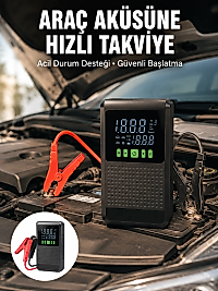 Araç İçin Akü Takviye Cihazı ve Kablosuz Hava Kompresörü Yeni Nesil