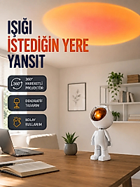 Dekoratif Gün Batımı Işığı – Astronot Figürlü Yeni Nesil