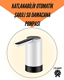 Şarjlı Su Pompası 8000mAh | Cam Damacana Uyumlu | Tek Tuşla Kontrol | USB Şarjlı Otomatik Dolum