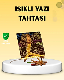 LED Işıklı Akrilik Yazı Tahtası Renkli Kalem Setiyle