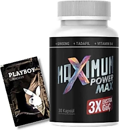 MAXİMUM POWER MAX ERKEKLERE ÖZEL 30 LU YANINDA MUZİCE JEL HEDİYE