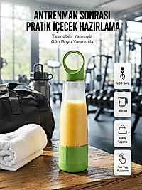400 ml Kapasiteli Pratik Taşınabilir Meyve Blender
