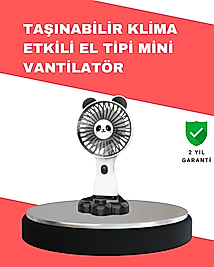 Dekoratif Tasarımlı USB Şarjlı El Vantilatörü