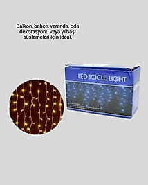4 Metre Işık Şelale LED Perde Sarı Aydınlatma UCZZZKSAÇAKLI4METREPERDELED-2