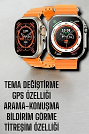 Suya ve Toza Dayanıklı 45 MM Akıllı Saat Bildirim ve Cevapsız Çağrı Görüntüleme