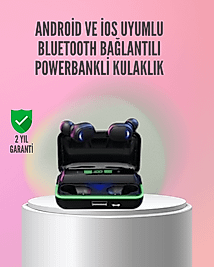Powerbank Özellikli Bluetooth 5.1 Kulaklık Oyun ve Müzik İçin