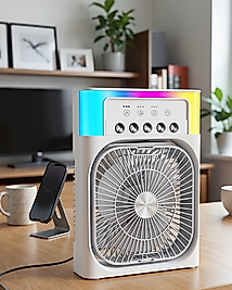 Mini Su Püskürtmeli Klima Fan USB Şarjlı RGB Işıklı UCZZZIŞIKLIFAN5005