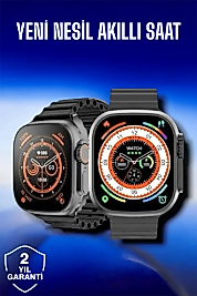 45 MM Gri Kasa Ultra Akıllı Saat Sesli Görüşme, Sağlık Takibi, Suya Dayanıklı