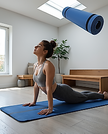 10 mm Kaydırmaz Fitness Matı UCZZZ10MMYOGAMATIMAVİ-1