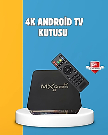 Android TV Box 4K – 2GB RAM 16GB ROM, Kablosuz Wi-Fi Medya Oynatıcı