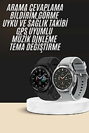 Yeni Nesil Akıllı Saat Çağrı Cevaplayabilen Plastik 47 Mm Uyumlu Kordon