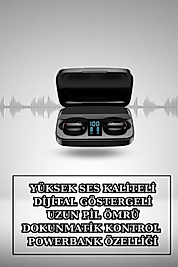 Wireless Şarjlı Pembe Akıllı Saat ve Kablosuz Bluetooth Kulaklık Dokunmatik Kontrol