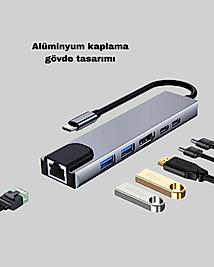 USB-C Hub Alüminyum Kasa 4K HDMI USB 3.0 SD/TF XUCZZZMACBOOKÇEVİRİCİ-1