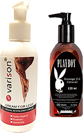 HİNTOHU VARİSON VARİCOSE VEİN DEFENSE CREAM DİZ,BACAK BAKIM KREMİ 120 ML + PLAYBOY MASAJ YAĞI 120 ML
