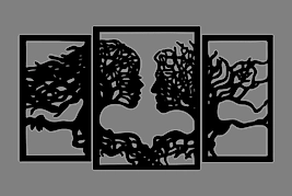 Ahşap İşleme Duvar Süsü- Tablo - 50 cm x 30 cm