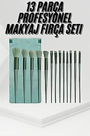 13 Parça Taşınabilir Kılıflı Profesyonel Makyaj Fırça Seti Pudra Allık Fondöten Fırçası