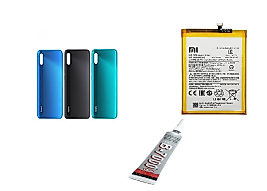 REDMİ 9A ARKA BATARYA KAPAĞI ,BATARYA VE B7000 YAP