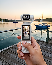 Kompakt 4K El Kamerası Otomatik Netleme ve Dönen Lens Model