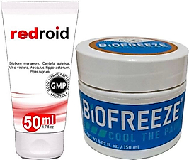 REDROİD RAHATLATICI BAKIM KREMİ 50 ML +BİOFREEZE CREAM 150 ML RAHATLATICI ETKİ